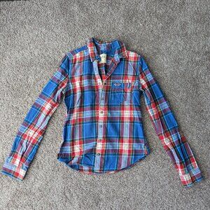 Blue and Red Hollister Flannel